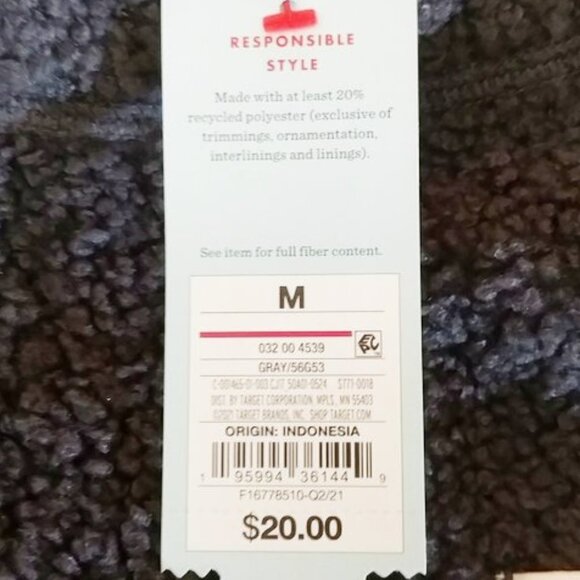 NWT Kids' Sherpa Zip-Up Jacket - Cat & Jack - M - Picture 5 of 6